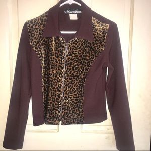 Vintage Cheetah zip up jacket